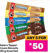 Bakers Topper Cream Biscuits Assorted-For 5 x 125g