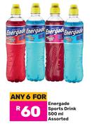 Energade Sports Drink Assorted-For 6 x 500ml