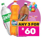 Fanta Or Sprite Or Stoney Or Schweppes-For 3 x 2L