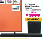0Hisense 3.1 Channel 480W Soundbar HS3100