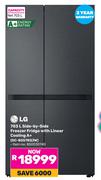 LG 703L Side By Side Freezer/Fridge With Linear Cooling A+ GC-B257KQJW 850030740