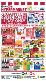Pick n Pay Hypermarket Western Cape : Gigantic Hyper Sale (27 April 2026 Only!)