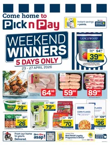 Pick n Pay Western Cape : Weekend Winners (23 April - 27 April 2026)