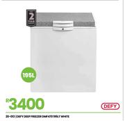 Defy 195L White Deep Freezer DMF470 20-013