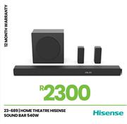 Hisense 540W Home Theatre Soundbar 23-689