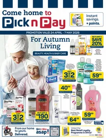 Pick n Pay : For Autumn Living (24 April - 07 May 2026)