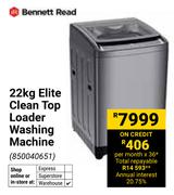 Bennett Read 22kg Elite Clean Top Loader Washing Machine 850040651