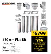 Econo Fire 130mm Flue Kit 850014314