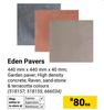 Eden Pavers 440mm x 440mm x 40mm 518157, 518155, 666034-Each