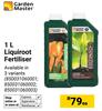 Garden Master 1L Liquiroot Fertiliser 850031060001, 850031060002, 850031060003