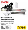 Ryobi 450mm 45cc Petrol Chainsaw 648603