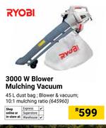 Ryobi 3000W Blower Mulching Vacuum 645960