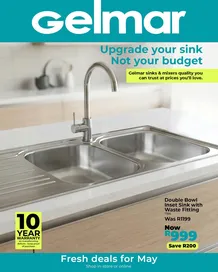 Gelmar Handles & Furniture Fittings : NEW Sinks & Taps Range (01 May - 31 May 2026)