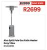 Alva Split Pole Gas Patio Heater Grey 13Kw 81465890