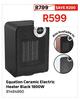 Equation Ceramic Electric Heater Black 1800W 81484860