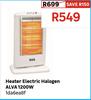 Alva Electric Heater Halogen 1200W 1da6ea8f