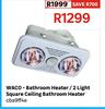 Waco Bathroom Heater/2 Light Square Ceiling Bathroom Heater cba9ff4e