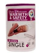 Pure Pleasure Single Non Fitted Electric Blanket White 81465248