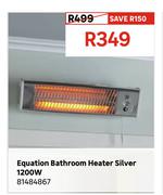 Equation Bathroom Heater Silver 1200W 81484867