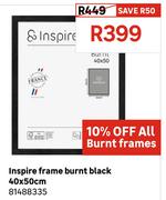 Inspire Frame Burnt Black 40 x 50cm 81488335