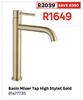 Basin Mixer Tap High Stylet Gold 81477735