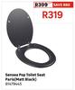 Sensea Pop Toilet Seat Paris Matt Black 81479445