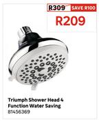 Triumph Shower Head 4 Function Water Saving 81456369