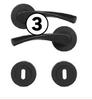 Door Handle Rose Arosa Matt Black 81503804
