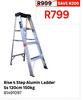Rise 4 Step Aluminium Ladder SS 120cm 150Kg 81491097