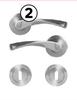 Door Handle Rose Arosa Nickel Brass/Gloss 81503811