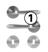 Door Handle Rose Spirit Nickel Brass/Gloss 81503824