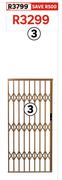 Xpanda Aluglide 10 Bronze Security Trellis Gate 1000mm x 2150mm 81436123
