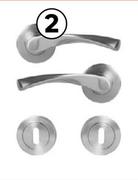 Door Handle Rose Arosa Nickel Brass/Gloss 81503811