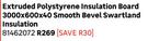 Swartland Insulation Extruded Polystyrene Insulation Board 3000 x 600 x 40 Smooth Bevel 81462072