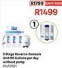 5 Stage Reverse Osmosis Unit (50 Gallons Per Day) Without Pump 81453921