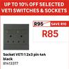 Veti1 Socket 2x3 Pin 4x4 (Black) 81413377