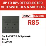 Veti1 Socket 2x3 Pin 4x4 (Black) 81413377
