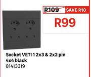 Veti1 Socket 2x3 & 2x2 Pin 4x4 (Black) 81413319