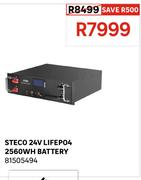 Steco 24V LIFEP04 2560WH Battery 81505494