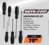 Autogear Screwdriver Set (6 Piece) SDS6PC