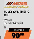 Midas Liquid Gold Fully Synthetic Oil 5W-40 MI5W40 1-1Ltr