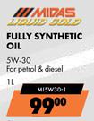 Midas Liquid Gold Fully Synthetic Oil 5W-30 MI5W30 1-1Ltr