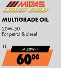 Midas Liquid Gold Multigrade Oil 20W-50 MI20W 1-1Ltr
