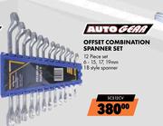 Autogear Offset Combination Spanner Set (12 Piece) SCS12CV