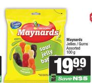 Maynards Jellies/Gums Assorted-100g Each