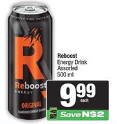 Reboost Energy Drink Assorted-500ml