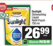 Sunlight Dishwashing Liquid Refill Pouch-750ml