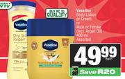 Vaseline Body Lotion Or Cream For Male Or Female (Incl Argan Oil) Assorted-400ml Each