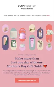 Yuppiechef : Mother's Day Gift Guide (Request Valid Date From Retailer)