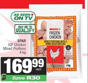 Spar IQF Chicken Mixed Portions-4Kg